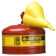 Justrite SAFETY CAN 2.5 GAL. RED TYPE 1 W/FUNNE JT7125110